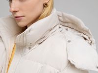 Удлиненный пуховик с натуральным пухом