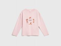 Лонгслив с принтом для девочек, Розовый