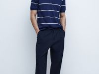 Брюки с регулируемым поясом, Синий