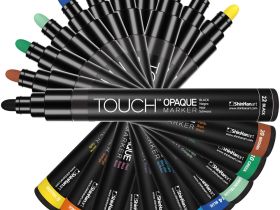 Маркер акриловый TOUCH "Opaque" наконечник средний, цвет коричневый