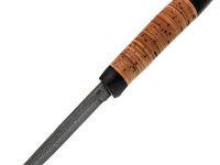 Нож Егерь, сталь дамаск, рукоять береста/граб