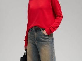 Джемпер полуприлегающего кроя из хлопка