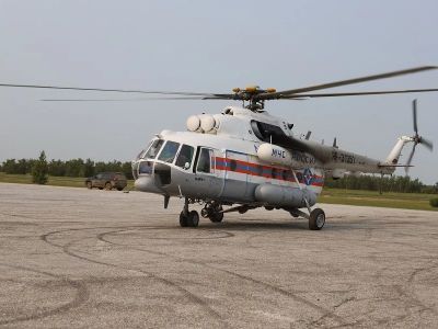 В Якутии к поискам пропавших на Лене мужчин подключили вертолет Ми-8МТ