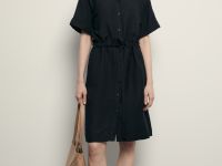 Платье А-силуэта с поясом на кулиске