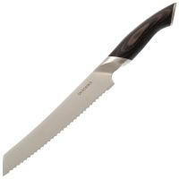 Нож кухонный хлебный Okroshka Truffle 20.6 см, сталь 9cr18mov, рукоять Pakka Wood