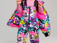 Комплект текстильный с полиуретановым покрытием для девочек: куртка, полукомбинезон