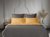 Постельное белье Volcanic gray & Summer yellow