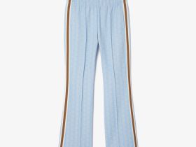 Женские расклешенные спортивные брюки Lacoste с монограммой