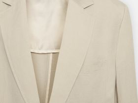 Однобортный пиджак с добавлением льна