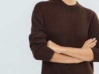 Вязаное платье с бахромой, Коричневый