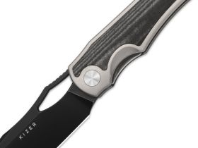 Складной нож Kizer Allure, сталь S45VN, рукоять титан/микарта, серый