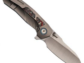 Складной нож Remette Kestrel, сталь S35VN, рукоять алюминий, серый/красный