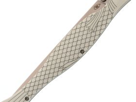 Складной нож Reptilian "Лаврак", сталь VG10, рукоять G10, белый