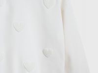 Свитшот с объёмным принтом для девочек, Бежевый