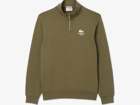 Свитшот Lacoste унисекс с застежкой-молнией с высоким воротом