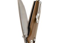 Складной нож SRM Terrier 258L-GW2, сталь 140Cr, рукоять песочный G10