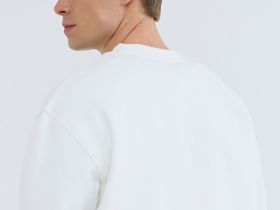 Базовый свитшот с принтом, Белый