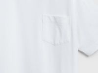 Футболка из плотного хлопка с карманом, Белый