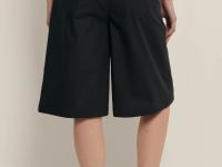 Шорты из хлопка со складками