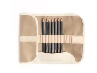 Набор чернографитных карандашей Малевичъ "Graf'Art" 8 шт в пенале-скрутке, бежевый
