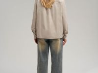 Свободная рубашка из вельвета