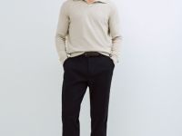 Чиносы из структурной ткани с ремнём, Синий