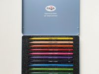 Набор карандашей цельнографитные цветные Гамма "Студия", 12 цв, заточенный, метал. пенал