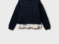 Джемпер из футера для девочки