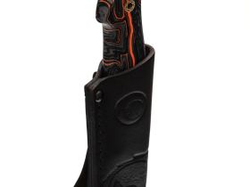 Шкуросъёмный нож Сокол, сталь М398, рукоять микарта, мельхиор