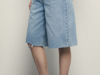 Джинсовые шорты с потертостями