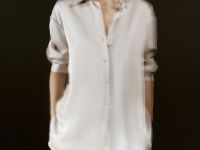 Сатиновая блузка, Бежевый