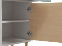 Стеллаж Дикинс 45x190 Береза/Серо-зеленый