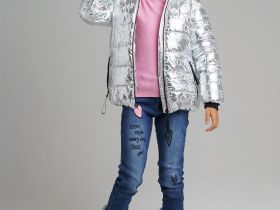 Джинсы, утепленные флисом, для девочки