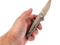 Складной нож Bestech VK-Kuze, сталь Magnacut, рукоять титан, серый