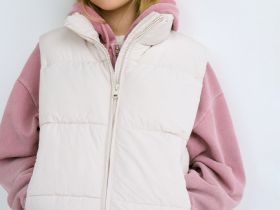 Утеплённый жилет для девочек, Белый