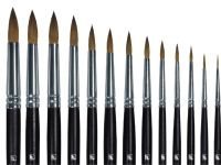 Кисть колонок №5 круглая Альбатрос "Мастер" короткая ручка