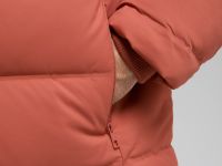 Пуховик с воротником-стойкой и капюшоном