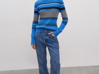 Джемпер полуприлегающего силуэта из хлопка