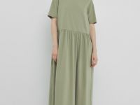 Платье макси из хлопкового джерси, Зеленый