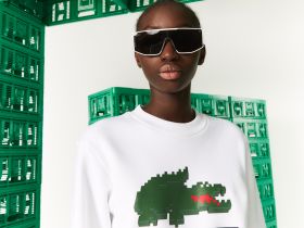 Хлопковый свитшот Lacoste x Minecraft унисекс
