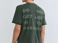 Футболка с текстовым принтом, Зеленый