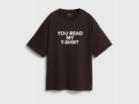 Футболка с принтом, Коричневый