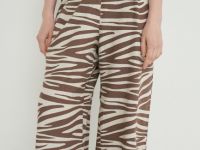 Широкие брюки изо льна, Бежевый