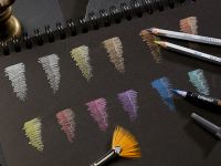 Набор карандашей цветных Derwent "Metallic" 6 пастельных цветов, в блистере