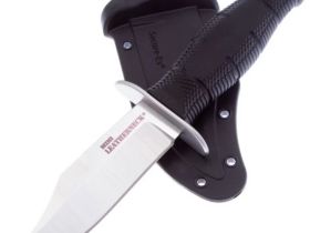 Нож с фиксированным клинком Cold Steel Mini Leatherneck Clip Point, сталь 8Cr13MoV, рукоять кратон, черный