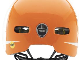 Nutcase Шлем защитный Nutcase Little Nutty Lightnin, цвет Белый-Оранжевый, ростовка XS