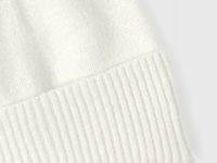 Вязаная шапка с отворотом, Бежевый