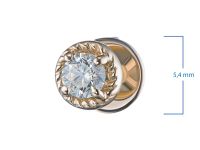 Пусеты из желтого золота с бриллиантами э0301пс02200214