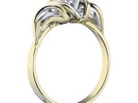 Помолвочное кольцо из комбинированного золота с бриллиантом э1001кц04200710