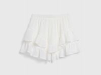 Шорты из ткани с жатым эффектом для девочек, Белый